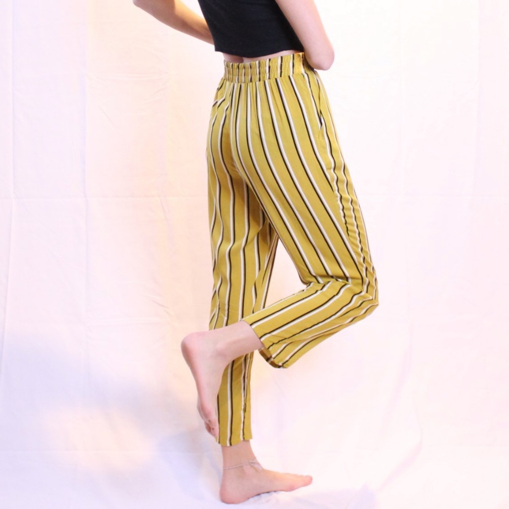 Forever 21 Yellow Drawstring Pants